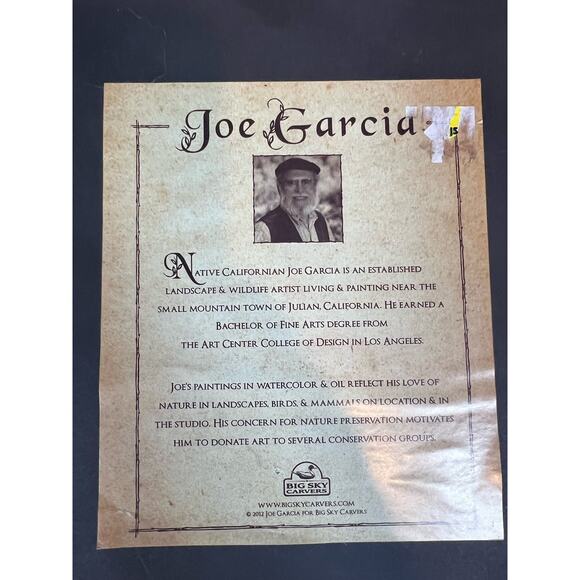 Joe Garcia Big Sky Carvers Wood Frame Wall Art Autumn Chickadee - Picture 4 of 7